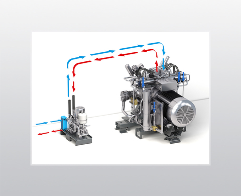 Water-cooled unit with plate heat exchanger Water-cooled unit with plate heat exchanger
